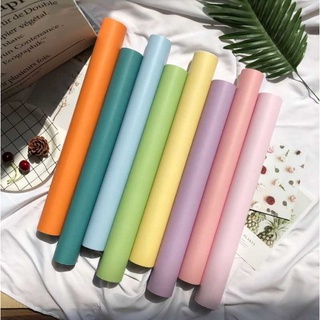 [SALE] 10m Giấy dán tường MÀU TRƠN nhiều mẫu - khổ rộng 45cm (có sẵn keo) Ovivi