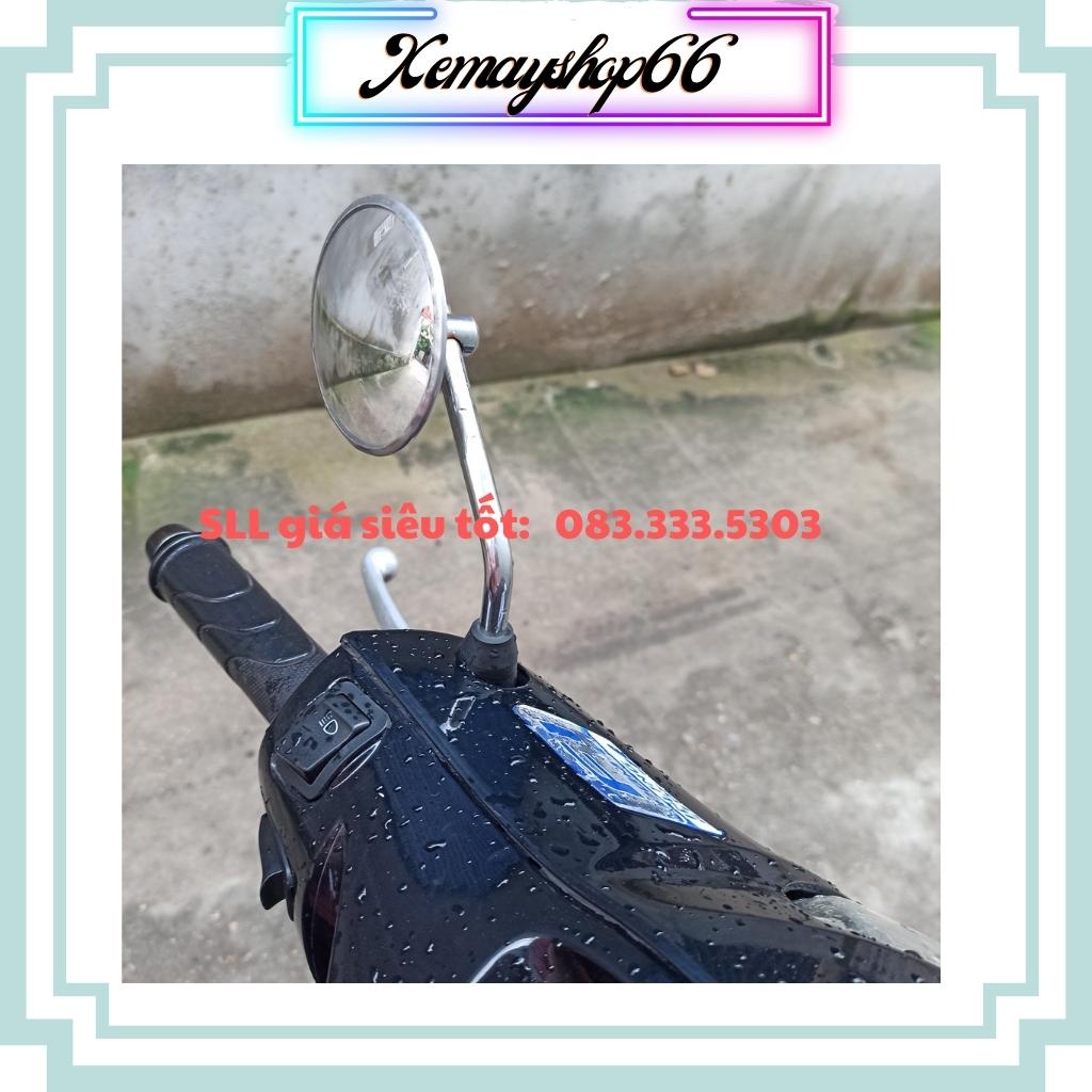 |XMS66| Gương cầu lồi inox thời trang siêu bền, không rỉ cho xe máy, xe điện