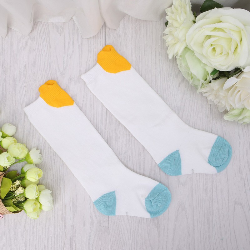 Vớ cotton cao cổ họa tiết trái tim xinh xắn dành cho bé gái