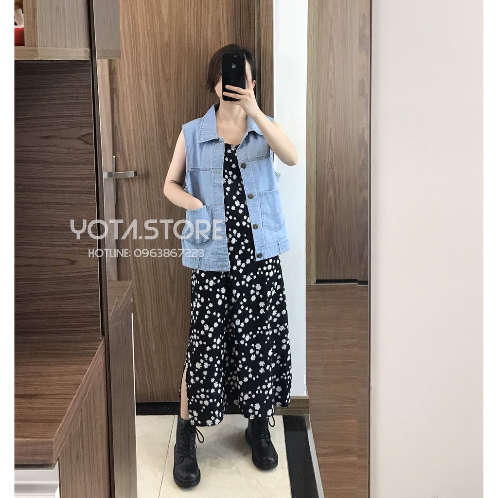 Áo khoác jeans gile form vừa - KJ59