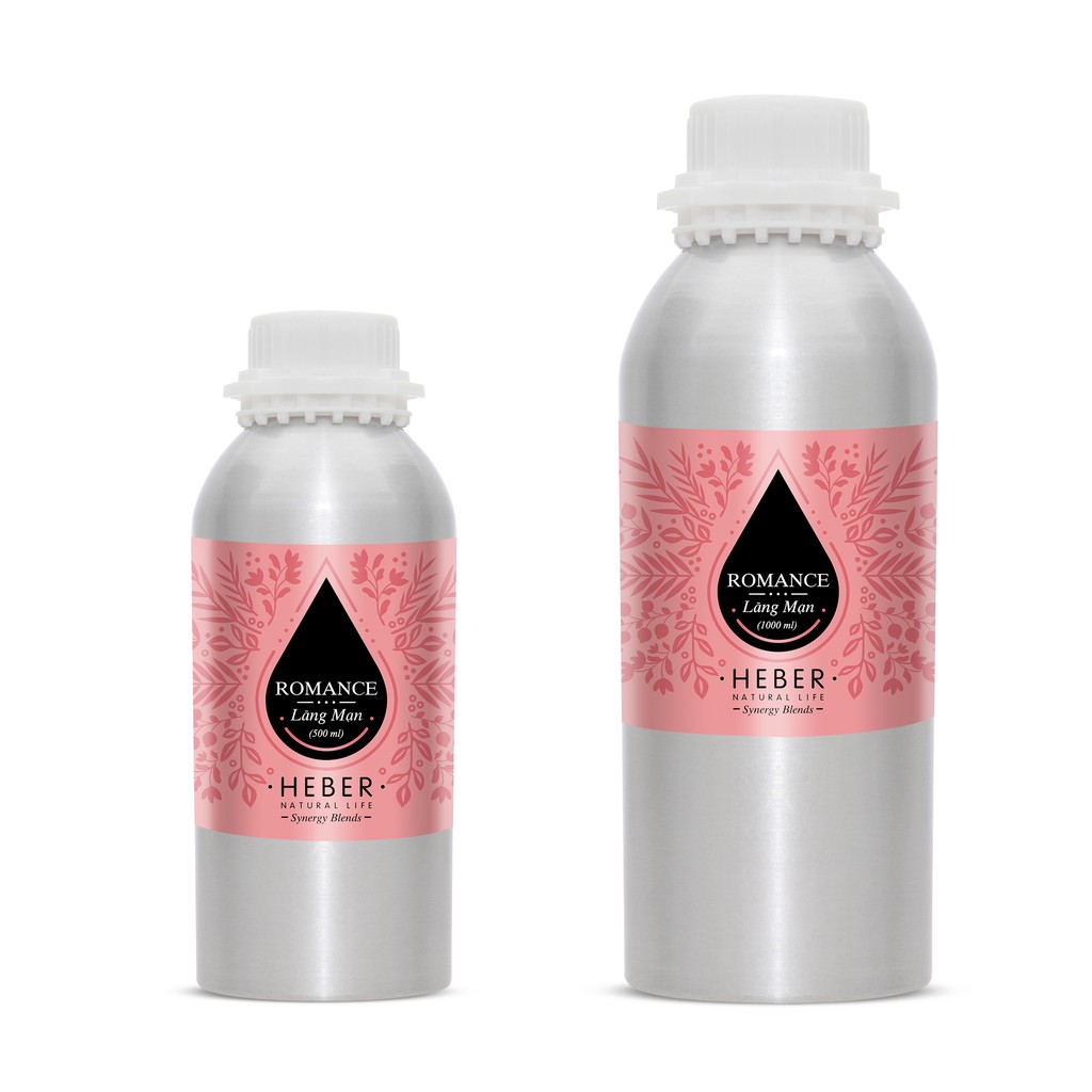 (Chai Lớn 500ml/1000ml)Tinh Dầu Lãng Mạn Romance Blend Heber Natural Life, Cao Cấp Nhập Khẩu, Thiên Nhiên Nguyên Chất