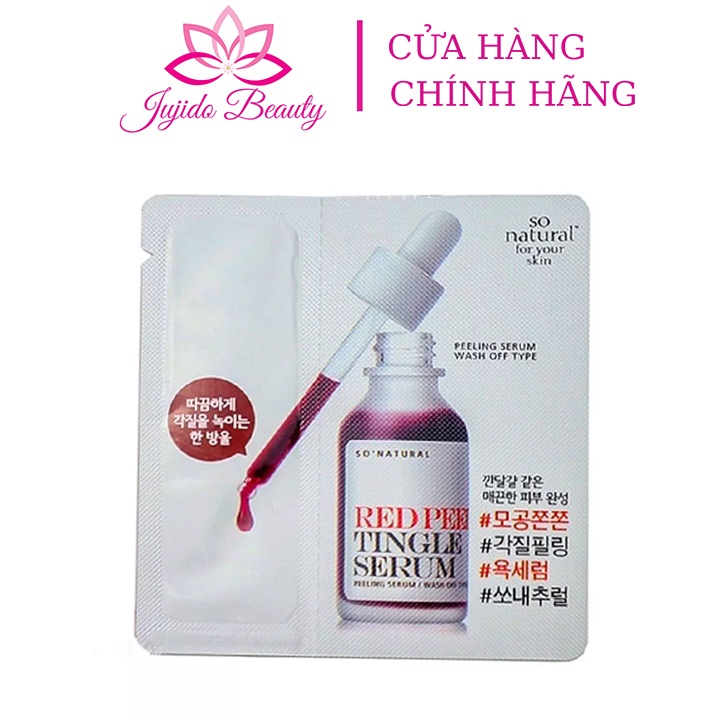 Red Peel Tingle Serum Sample, Peel Da Sinh Học So Natural Giúp Thay Da Lão Hóa Cải Thiện Da Trắng Sáng Gói 2.5ml