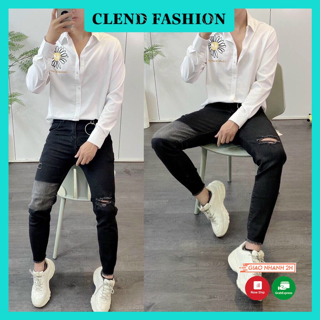 Quần Jean  , Quần Jean Nam Clend Fashion Chất Liệu Bò , Demin Co giãn Thoáng Mát Thời Trang Cao Cấp M46