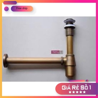 BỘ XẢ LAVABO RỬA MẶT, Ống thoát chữ P, CO XẢ THOÁT NƯỚC BẰNG ĐỒNG Kanly GCP05