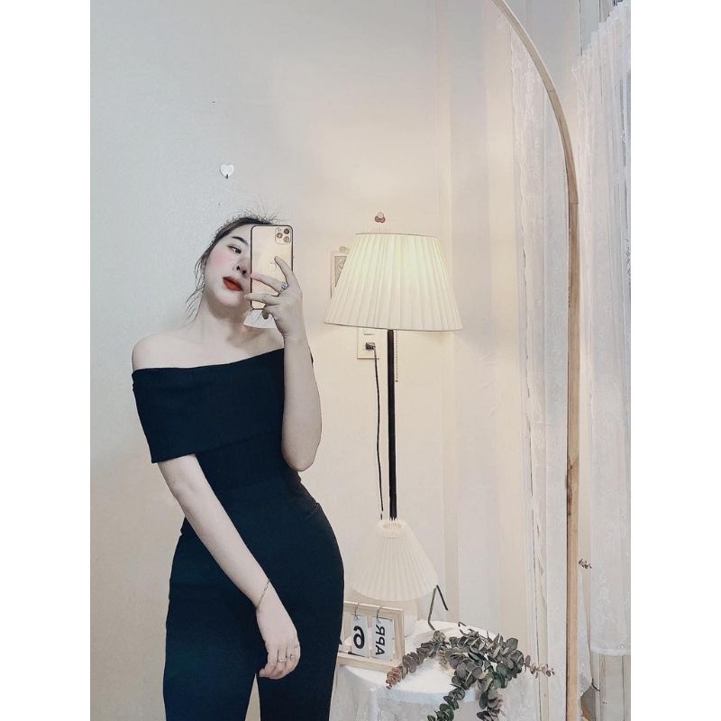 Áo trễ vaii.thun nữ , body ,dễ thương dễ phối đồ đen trắng hiện đại trẻ trung teen tôn dáng dễ thương