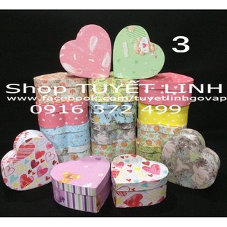 Hộp quà hình tim  dk 11- 12cm  : 25k / cái