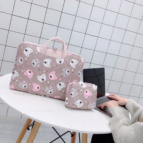 Cặp đựng laptop, túi chống macbook da PU có kèm ví, có đai gài hành lý và lớp đệm bông dày dặn | BigBuy360 - bigbuy360.vn