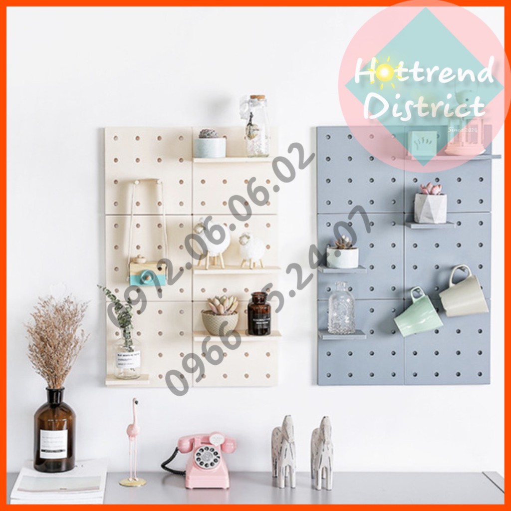 [HÀNG ORDER] Tấm/ Bảng Pegboard, giá treo dụng cụ và trang trí tường bằng nhựa gọn gàng và thẩm mỹ