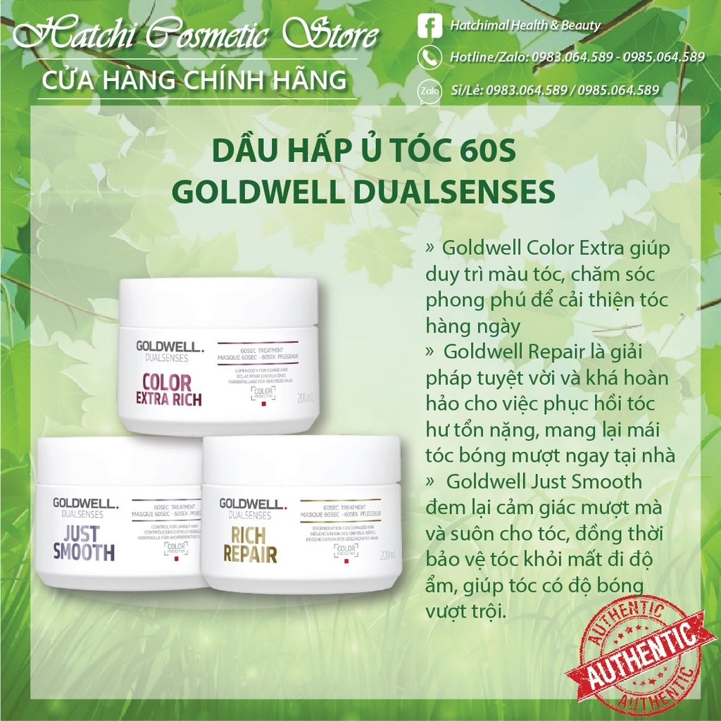 [ GOLDWELL ] DẦU HẤP 60S GOLDWELL DUALSENSES 200ML
