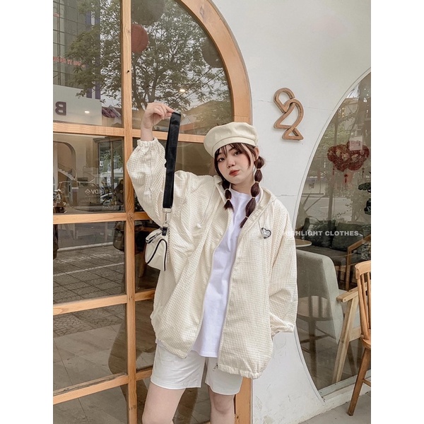 KHOÁC NHUNG GÂN TRÁI TIM FORM RỘNG UNISEX NAM NỮ