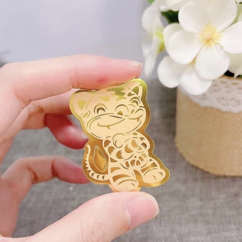 Hổ dán điện thoại đem lại may mắn tài lộc - Miếng dán điện thoại - Vàng bạc Khải Khải