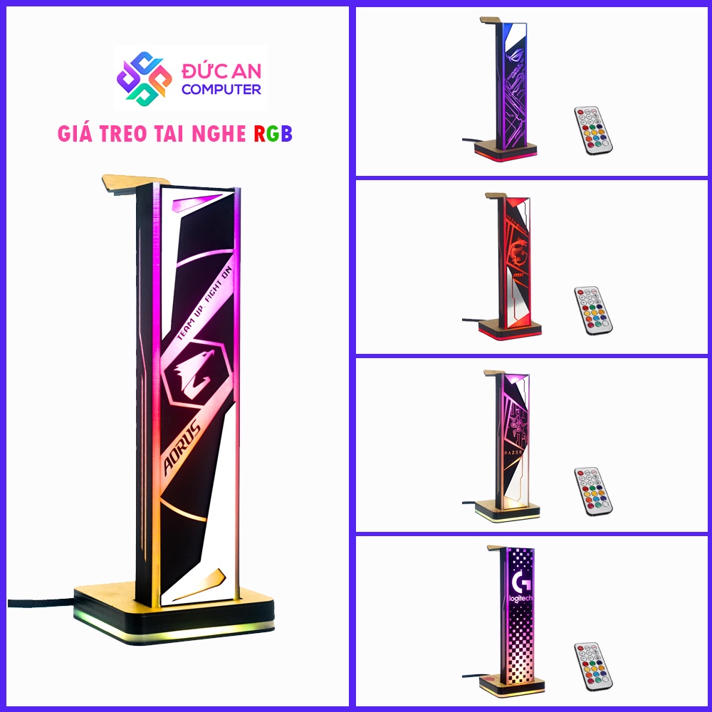 Giá Treo Tai Nghe PRO Digital Customized by ĐAPC Led RGB Kèm Điều Khiển