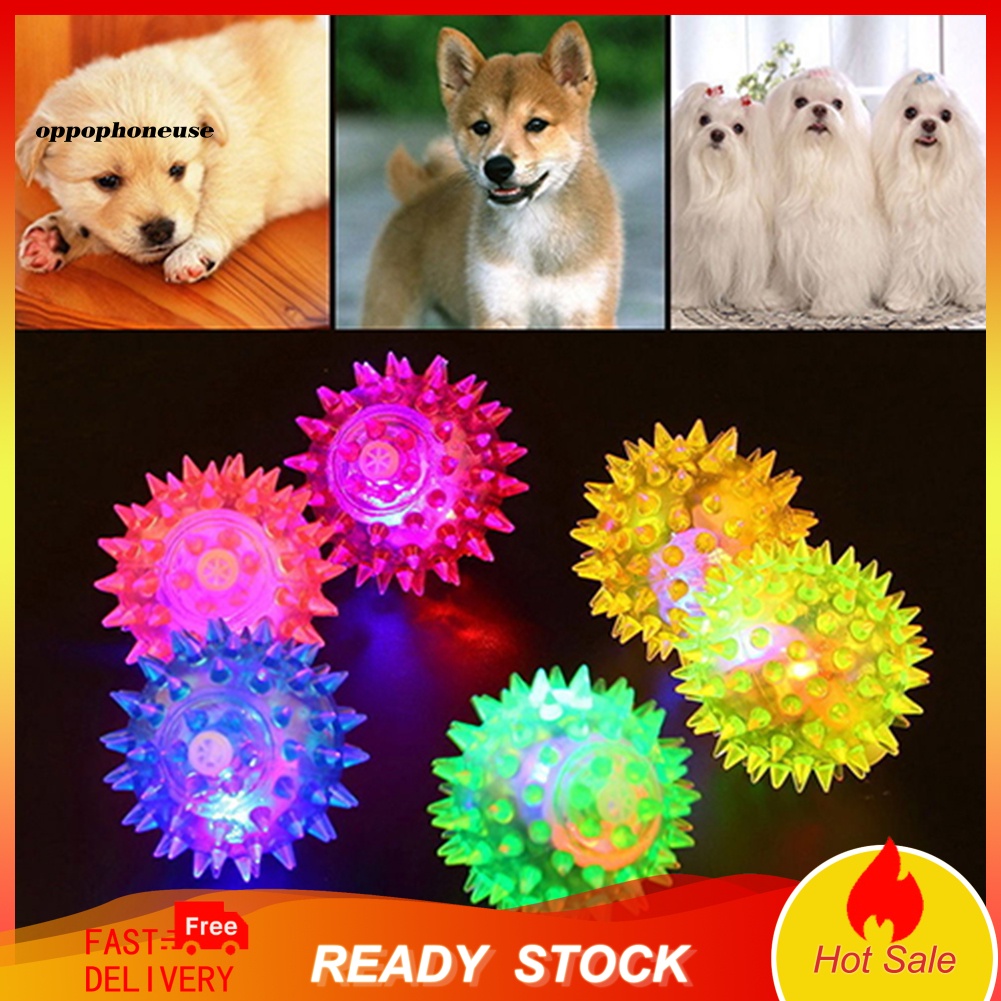 Quả Bóng Cao Su Có Chuông Và Đèn LED Cho Thú Cưng
