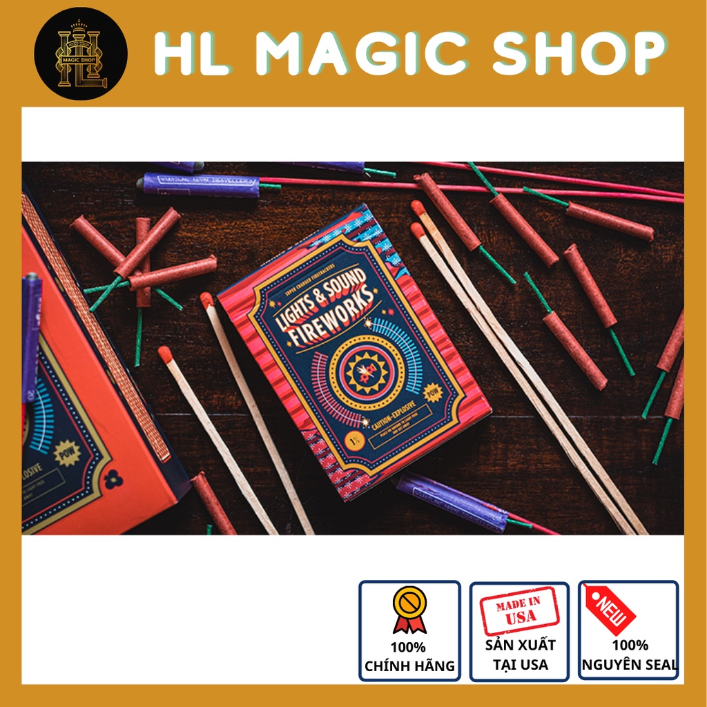 Bộ bài tây, bài ảo thuật Fireworks Playing Cards by Riffle Shuffle - Bài Mỹ - Bài Chính Hãng