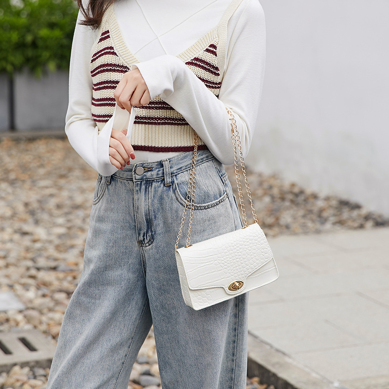 Túi xách tay/ đeo vai IELGY họa tiết da cá sấu thời trang cho nữ