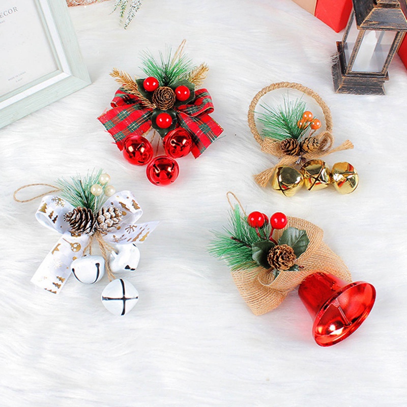 Phụ kiện chuông thắt nơ treo trang trí cây thông Giáng sinh