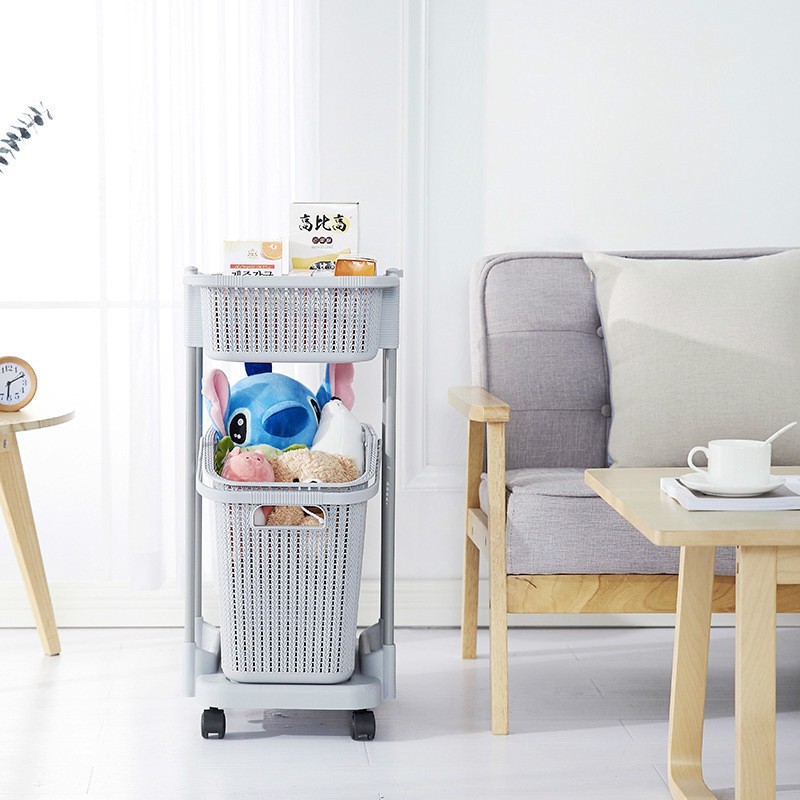 [Haobaby shop] Kệ nhựa plastic cao cấp 3 tầng đa năng có bánh xe đựng đồ cho bé, đồ nhà tắm, đồ máy giặt