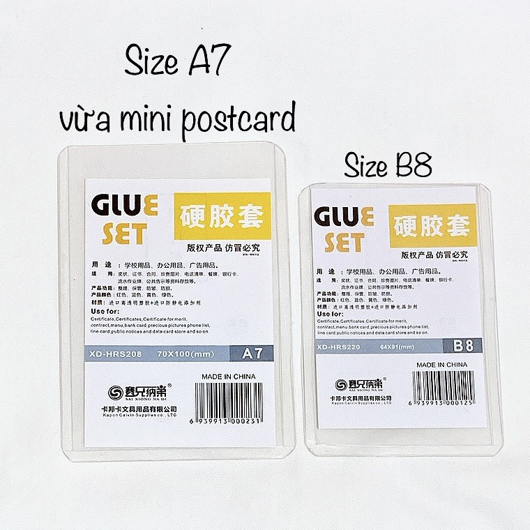 Pack 10 cái Toploader seal B8+ trắng 7,6x10,1 chống trầy - Toploader glueset không ám xanh