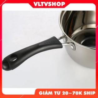 ⛔MIỄN PHÍ VẬN CHUYỂN⛔ Nồi Nấu Bột, Nấu Cháo Đồ Ăn Dặm Cho Bé Inox 304 Size 18Cm Dày Dặn, Cao Cấp