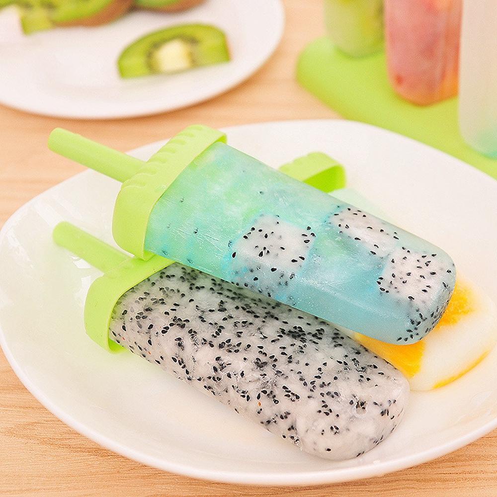 YIYU Khuôn Làm Kem Que 6 Ngăn Có Thể Tái Sử Dụng