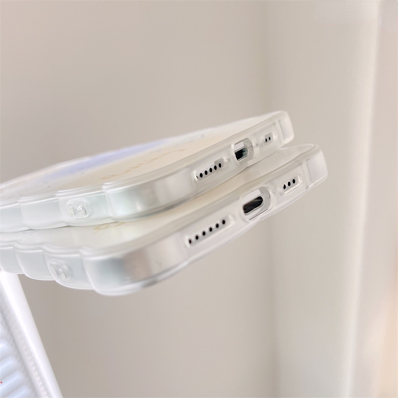 Ốp Điện Thoại Mềm Họa Tiết Gấu Màu Gradient Cho iPhone 13 12 11 Pro Max X XR XS Max 6S 7 8 Plus