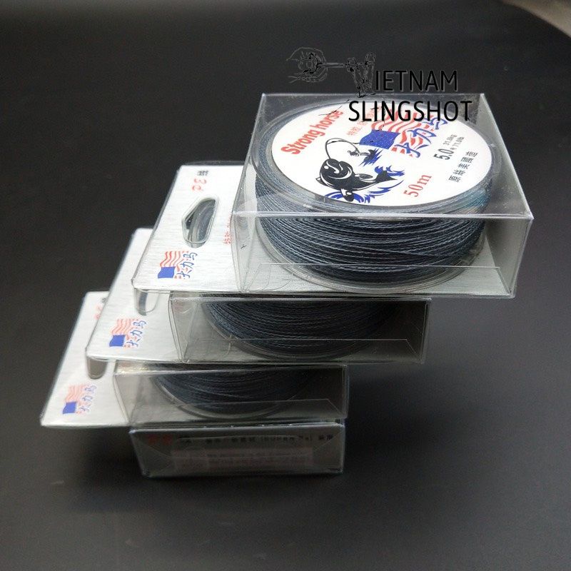 [Hàng Chuẩn] Cuộn Dây Câu Cá Dài 50m -Đường Kính 0.5mm - Lõi Cước Bọc Dù Bên Ngoài - Đàn hồi Tốt - Lực Kéo 32kg - Mã 5.0