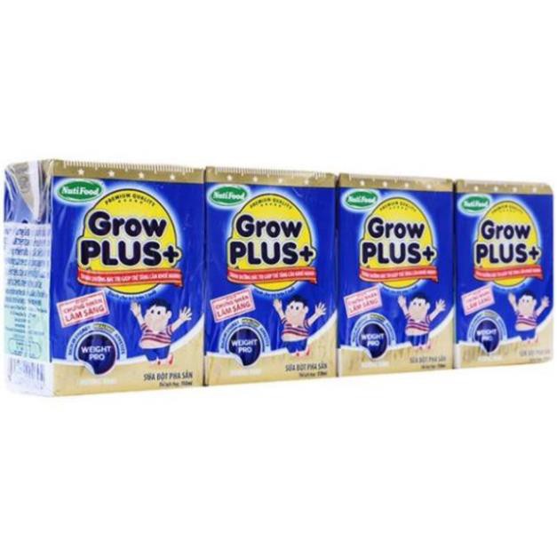 Lốc 4 Hộp Sữa Bột Pha Sẵn Nuti Grow Plus Xanh 110ml