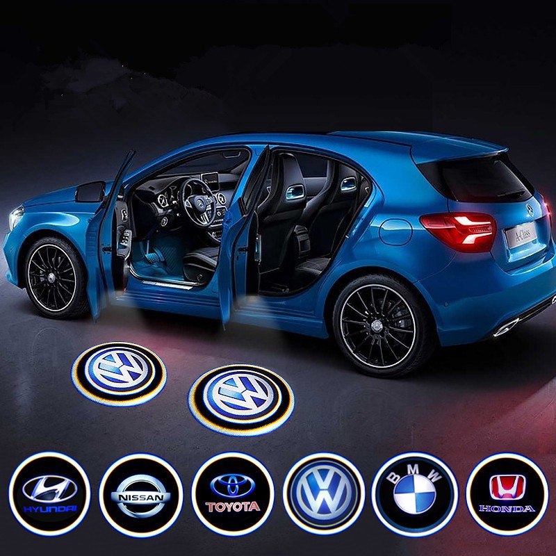 Đèn Led Laser Không Dây Chiếu Logo Chào Mừng Gắn Cửa Xe Hơi