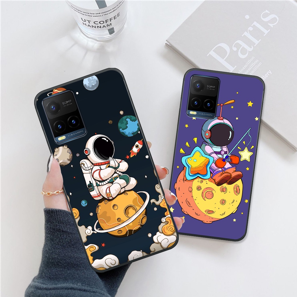 Ốp lưng Vivo Y21s - Y21 vũ trụ, phi hành gia ốp điện thoại viền dẻo thời trang cao cấp