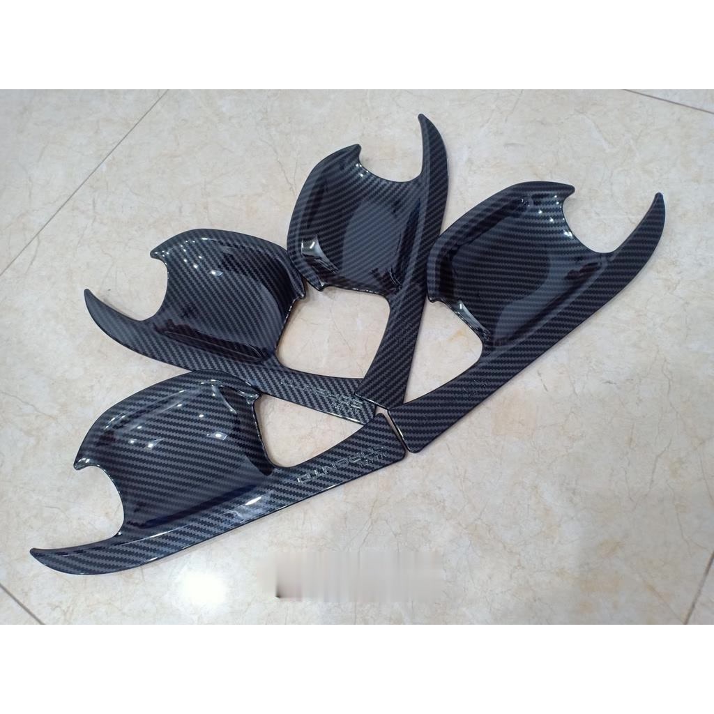 Bộ 4 ốp hõm cửa xe Kia Sorento 2021 2022 2023 Mẫu Carbon Cao Cấp