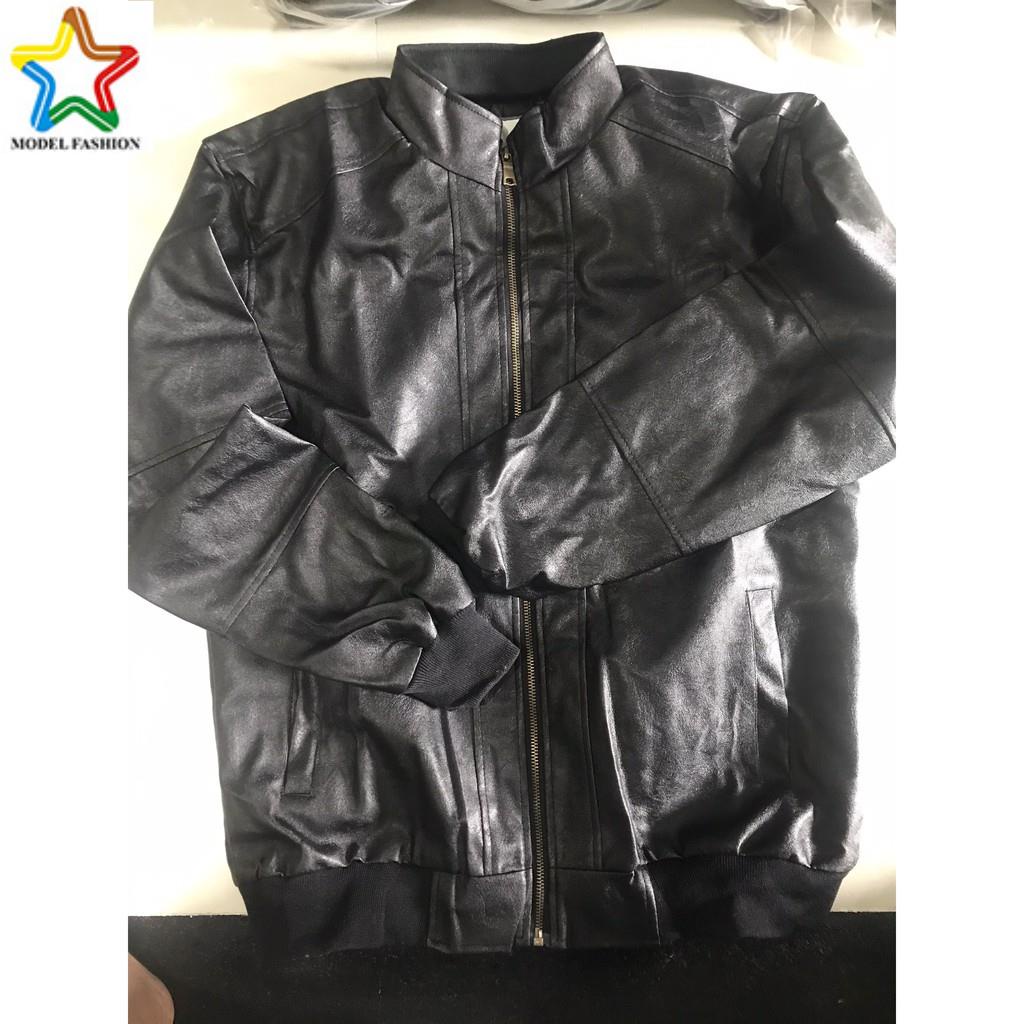 ÁO KHOÁC DA NAM Model fashion BO THUN LÓT LÔNG CAO CẤP ADV01