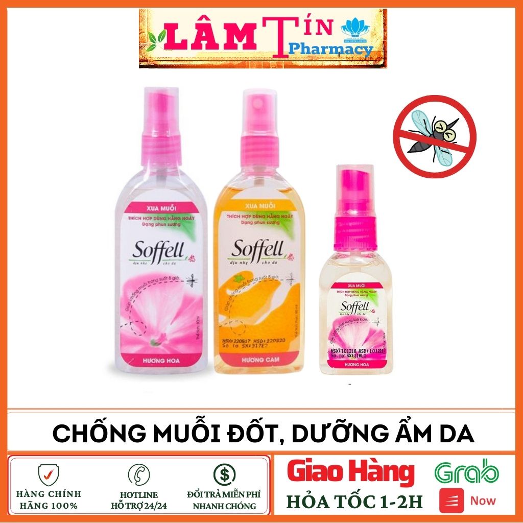 CHỐNG MUỖI SOFFELL - BẢO VỆ MUỖI CHO CẢ GIA ĐÌNH (KEM VÀ XỊT)