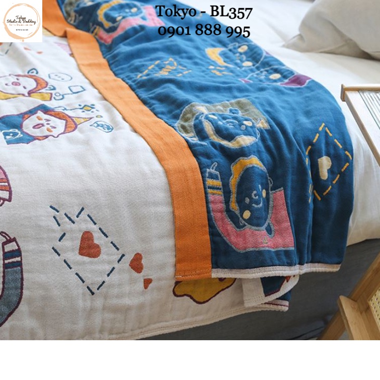 [THANH LÝ GẤP] S01_Chăn Xô Organic Cotton Dòng Cao Cấp