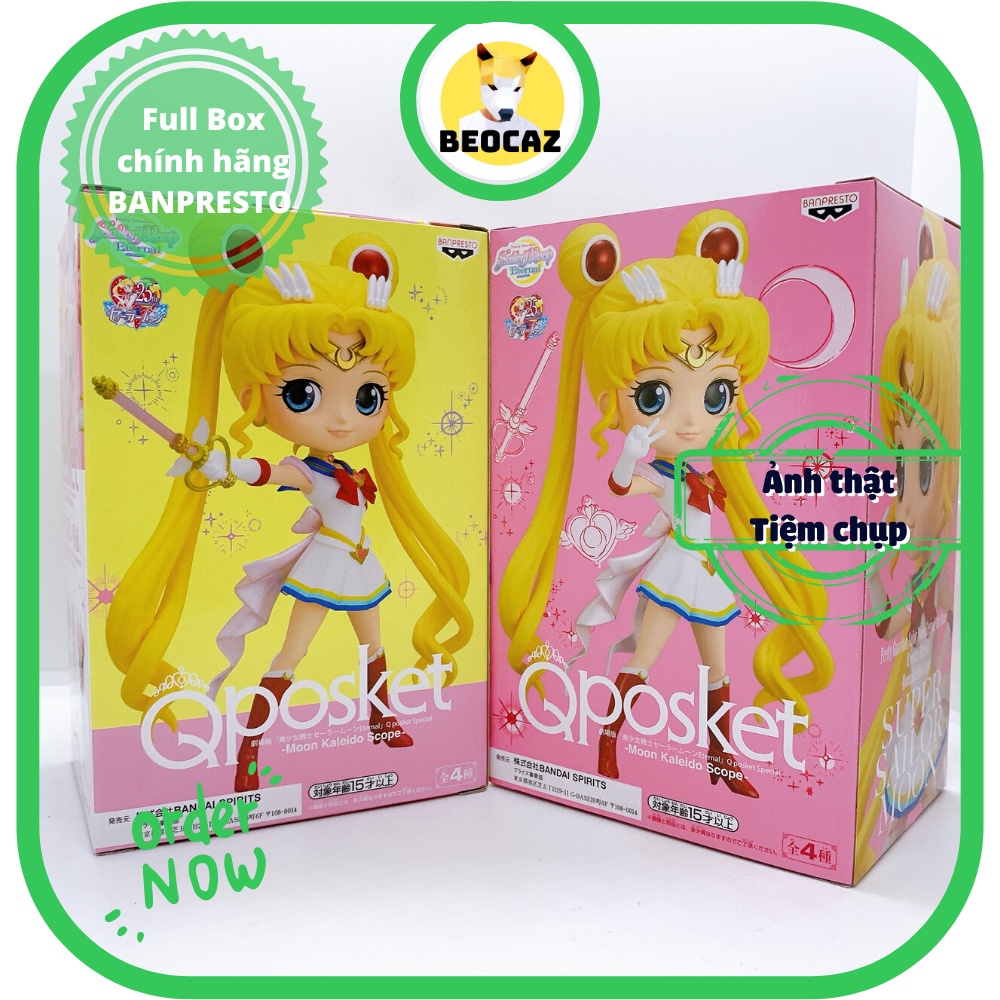 Mô hình Anime Sailor Moon Thủy Thủ Mặt Trăng Usagi Sao Thủy Mercury Mars Venus dễ thương  Q Posket Chính Hãng Banpresto