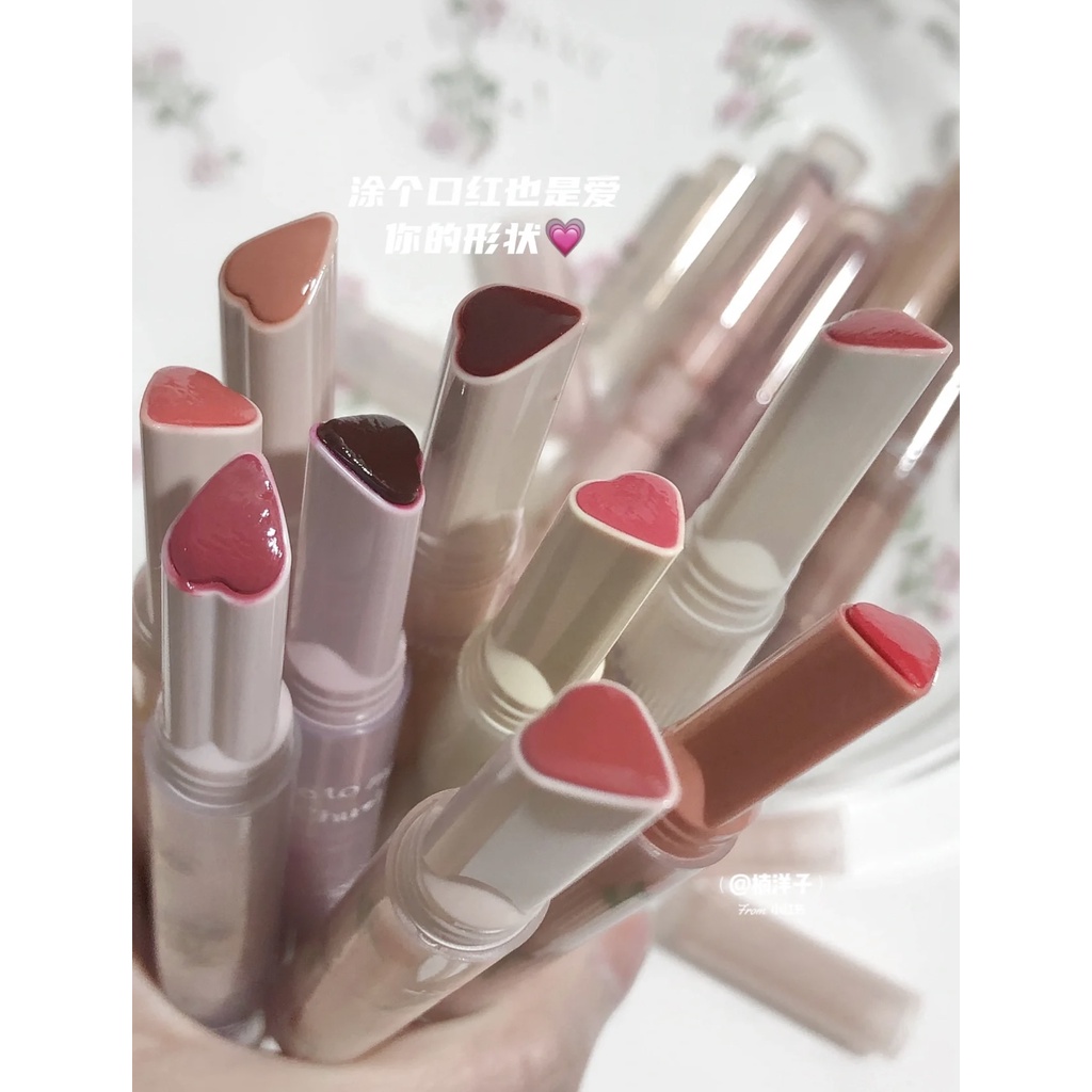 Son Môi Dạng Bút Flortte Dưỡng Ẩm Không Dính Cốc Thiết Kế Vỏ In Họa Tiết Hoa Xinh Xắn