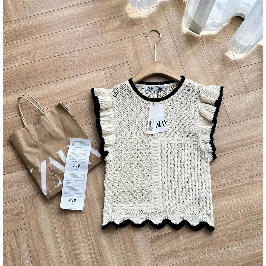 Áo Croptop lưới za.ra tay bèo