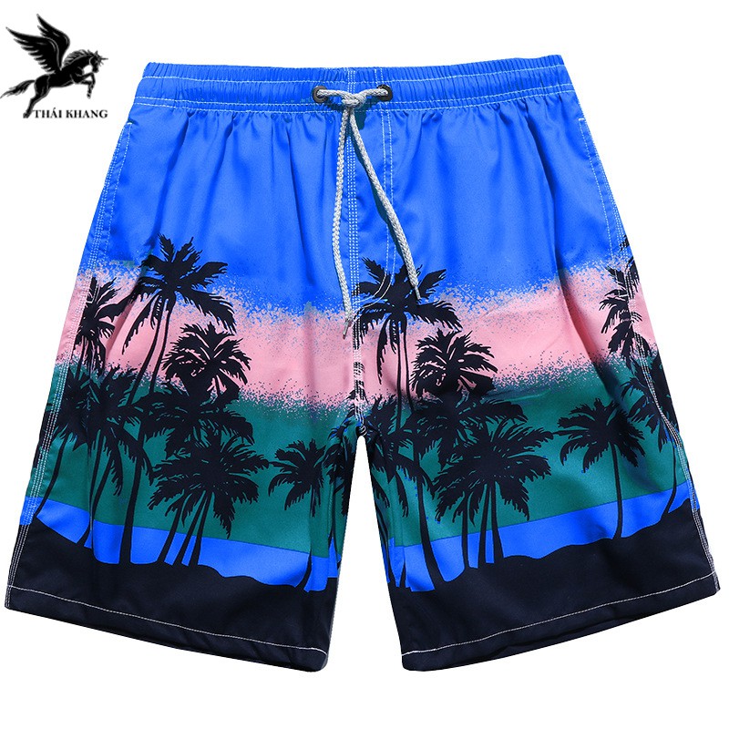 quần nam đùi ống rộng vải mềm mát form rộng rãi loại quần đùi nam cây dừa mặc ở nhà hoặc đi biển | BigBuy360 - bigbuy360.vn