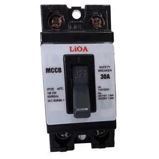 Cầu dao tự động an toàn APTOMAT 2 cực 2 tiếp điểm 30A - LIOA MCCB2P2E-30A