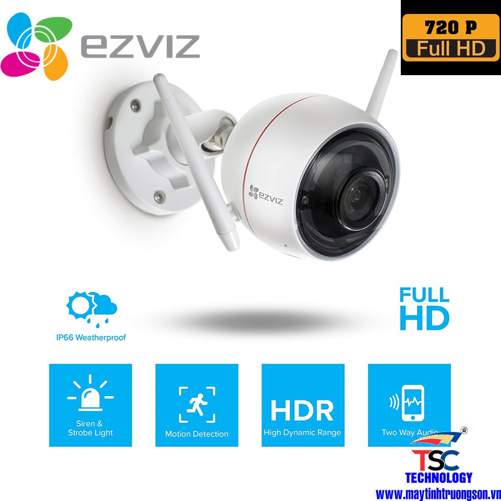 Camera EZVIZ CSCV310 1.0M HD 720P | Tặng Kèm Thẻ Nhớ 32Gb