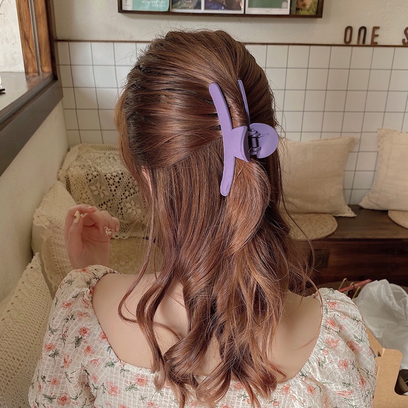 Kẹp tóc càng cua cỡ lớn SIBBI kẹp trơn màu pastel phong cách hàn quốc SB0030