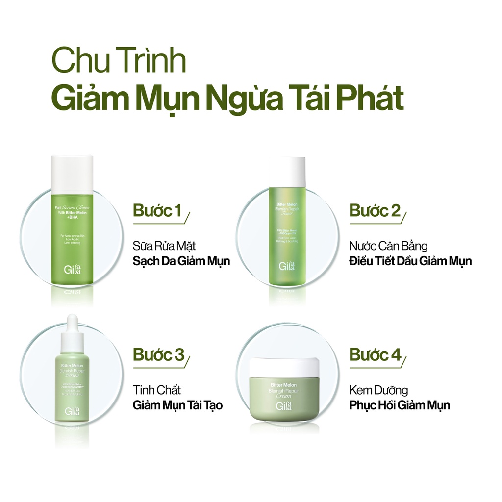Tinh Chất Khổ Qua+ACZERO Gilaa Blemish Repair Serum giúp Giảm Mụn 30ml