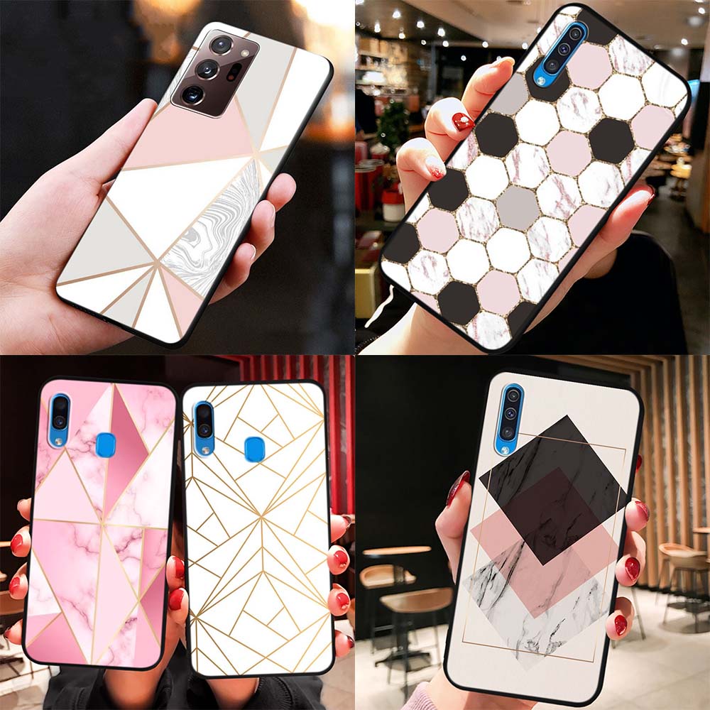 Ốp Điện Thoại TPU Dẻo Họa Tiết Vân Đá Cho Samsung Galaxy J7 Pro Prime A6 2018 J4+ J4 Plus A5 2017 A01 A02 A02s A03s AS25