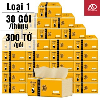 ⚡HÀNG CHÍNH HÃNG⚡ 1 Thùng 30 Gói Giấy Ăn Gấu Trúc SIPIAO Hàng Nội Địa Loại Đẹp
