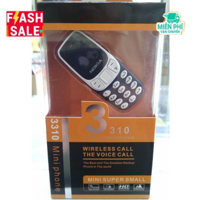 Điện thoại Nokia mini 3310 siêu nhỏ, siêu tiện dụng,thay đổi giọng nói, nghe nhạc,thay thế loa blutooth
