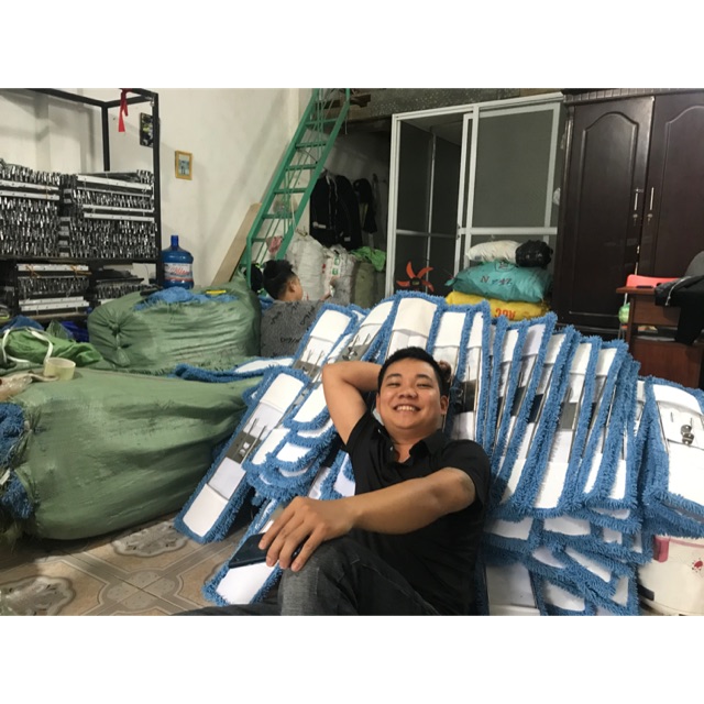 Cây lau nhà công nghiệp 90cm khung inox