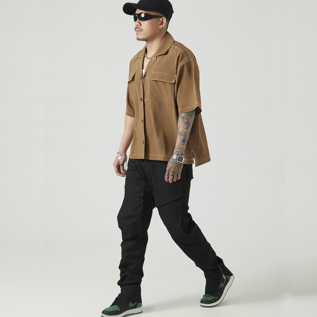 Quần túi hộp kaki có khoá zipper nam nữ unisex Universe Pocket Pants