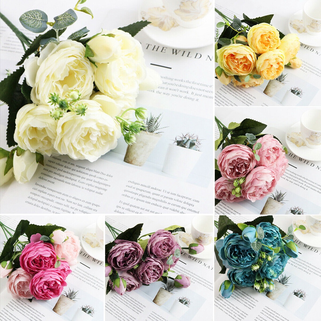Hoa Giả-1 Bó Hoa Hồng Giả được Làm Từ Vải Lụa Lan hồ điệp, Dùng Trang Trí Tiệc Cưới, Lễ Tình Nhân Trang Trí Sinh Nhật Trang Trí Tiệc