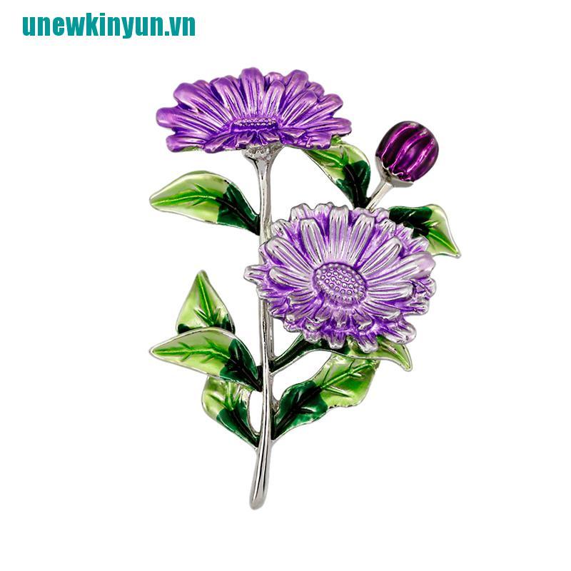 Y●Trâm Cài Áo Hình Hoa Cúc Tráng Men