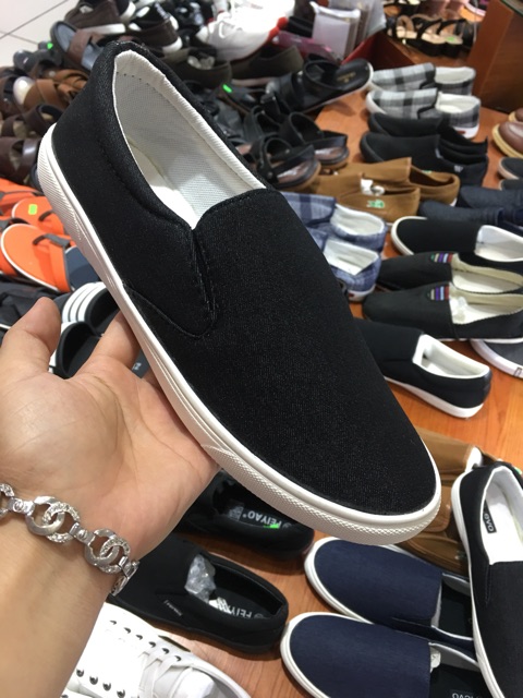 Giầy Nam Vải Bò Đen Cao Cấp ( video) | BigBuy360 - bigbuy360.vn