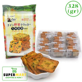 Bánh Quy Giòn Wingoo Đài Loan 328 gram vị Rau Củ.